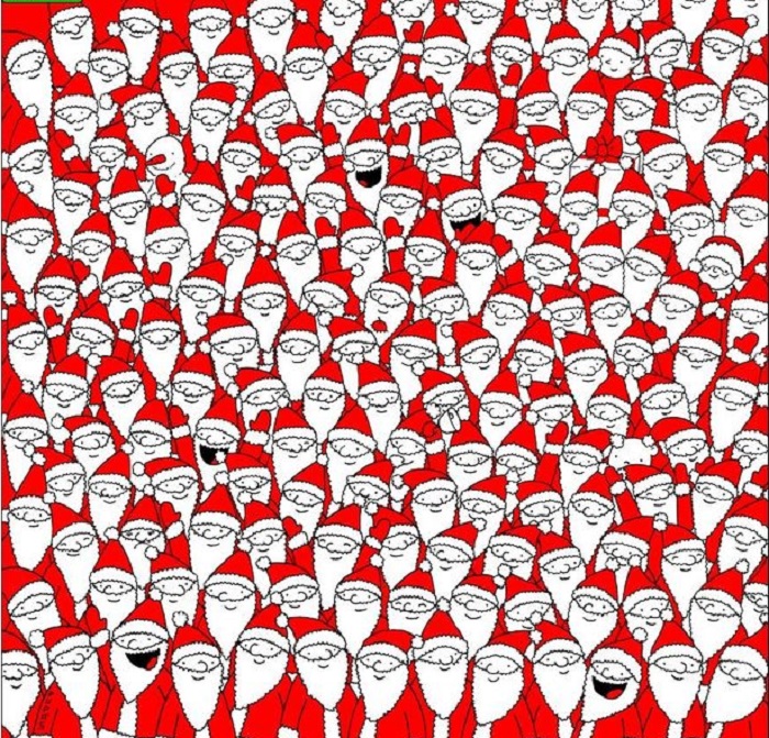 چند چیز را می توانید در بین بابانوئل ها پیدا کنید؟