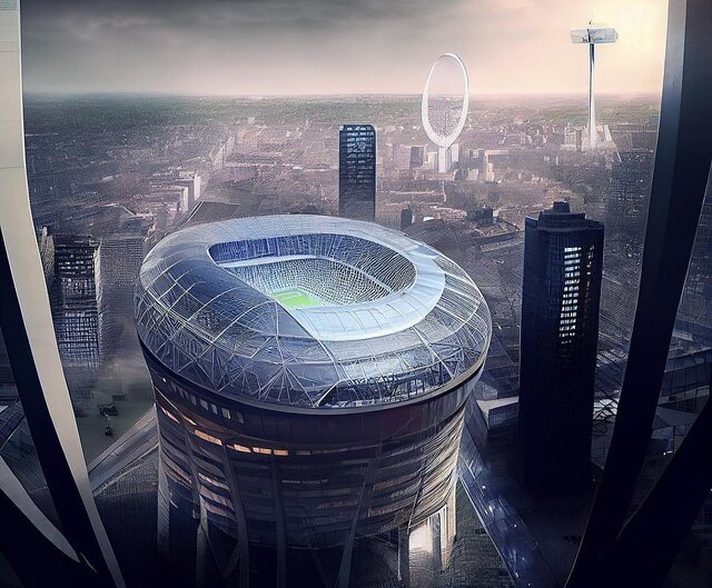 پیش‌بینی استادیوم‌های آینده به وسیله هوش مصنوعی توسط معمار ایرانی