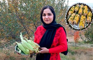 (ویدئو) پخت متفاوت بلال به سبک بانوی روستایی ایرانی