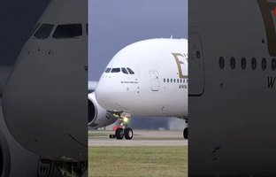 (ویدئو) نمایی باشکوه از تیک آف A380، بزرگترین هواپیمای مسافربری جهان