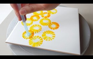 (ویدئو) آموزش نقاشی: چطور گل های زرد بهاری بکشیم
