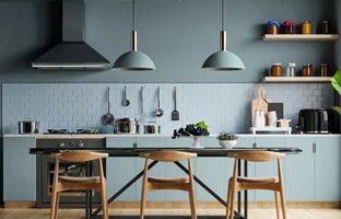 بهترین رنگ ها برای رنگ آمیزی دیوار آشپزخانه های کوچک