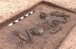 (ویدئو) کشف اسکلت ۶۸۰۰ ساله یک شهردار